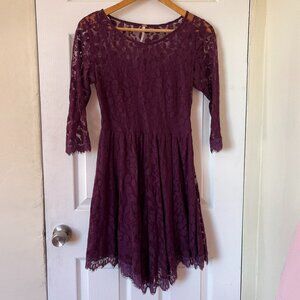 Free People Lined Lace Skater Dress